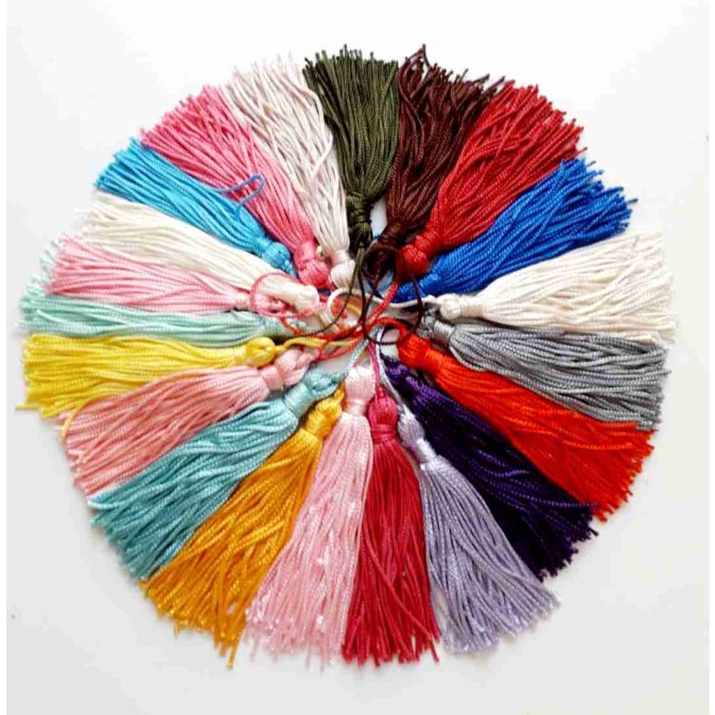 Aplique Tassel 10 unidades com Fio de 7cm pingente de seda para artesanato e acessórios de moda