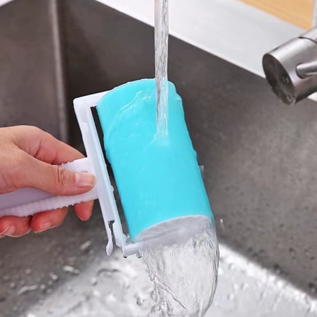 Rolo Tira Pelos Fiapos Poeiras Lavável Multiuso Com Tampa Universal Plástico Original Alta Qualidade