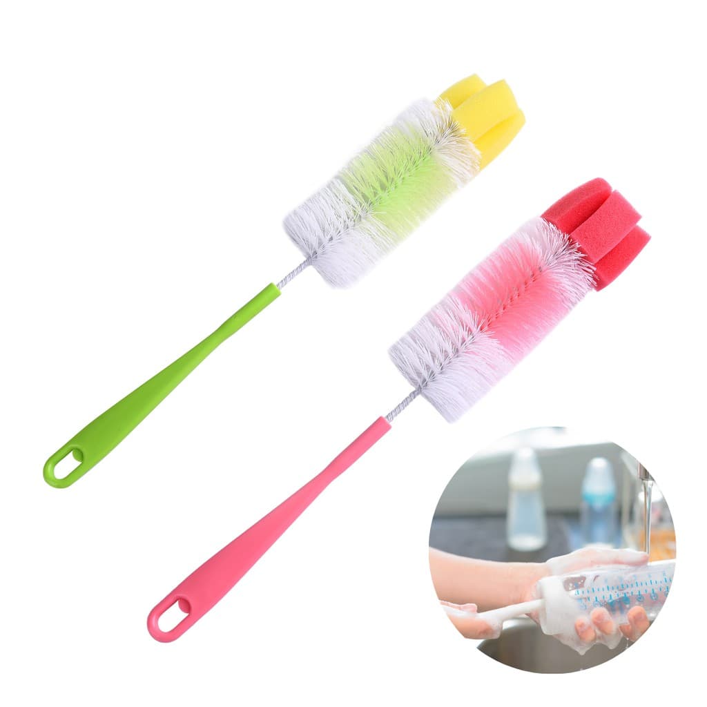Escova para lavar Mamadeira/Copo/Garrafa com Esponja - TOP