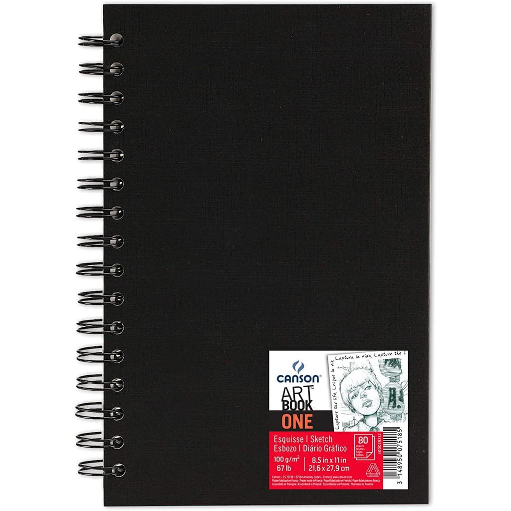 Bloco Espiral Sketchbook Canson One 80 Folhas A4 100g/m2