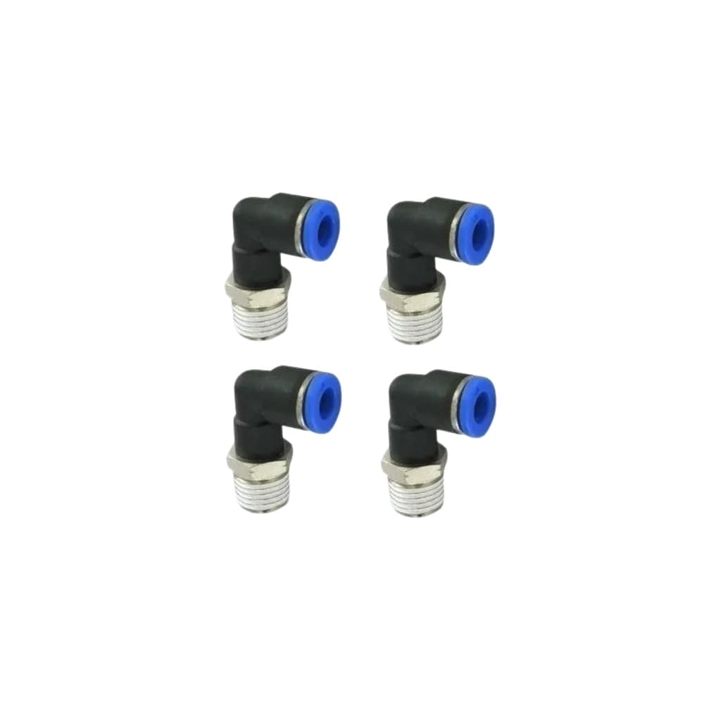 Conexão Pneumática Cotovelo Macho 1/2 Npt X 10mm Tubo -4 Pçs