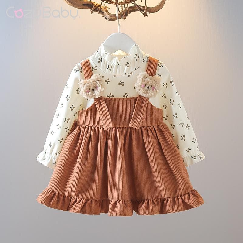 Vestido Para Meninas De Primavera Outono Novo Retro Coreano