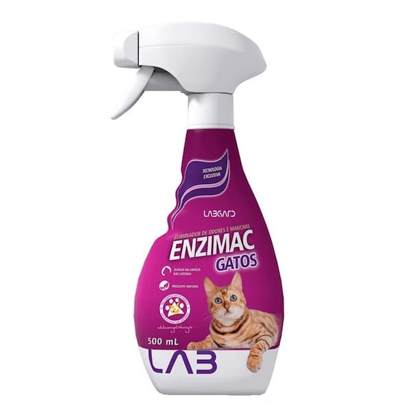 Enzimac Gatos 500mL - Eliminador de Odores e Manchas
