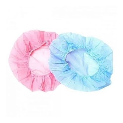 Touca Para Banho Com Elástico 100% Polietileto (Cores Sortidas)