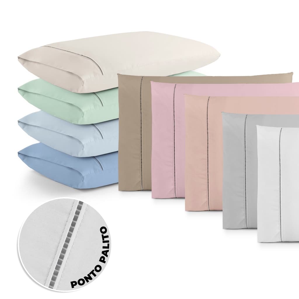 Par de Fronhas 100% Algodão 70cm x 50cm Percal 200 Fios