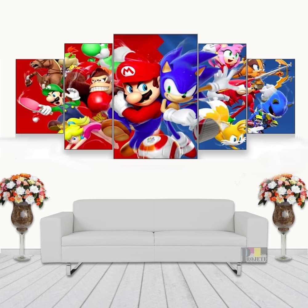 Quadros Decorativo Jogos Nintendo  128x60 Lindo N03