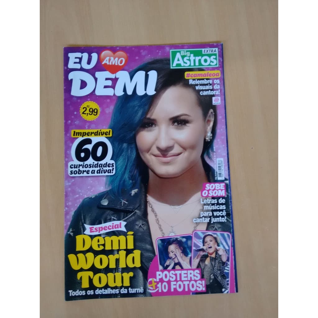 Revista Pôster Big Astros Eu Amo Demi Lovato Ano 2014 383s