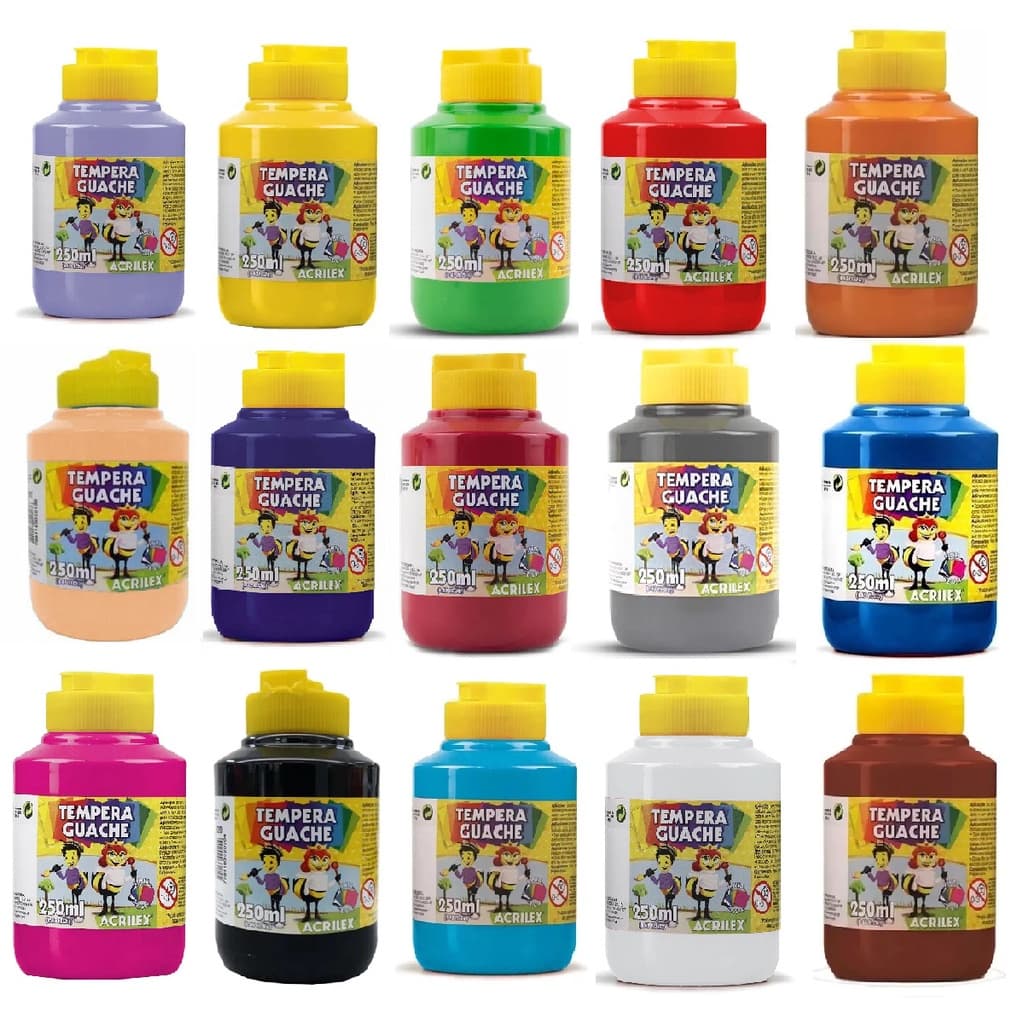 Tinta Guache 250ml Acrilex - Cores A Sua Escolha