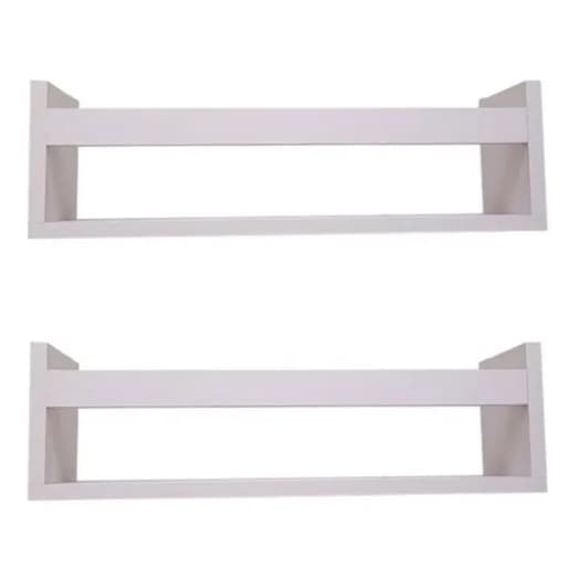 2 Prateleira decoração Nicho Livros Infantil Branco
