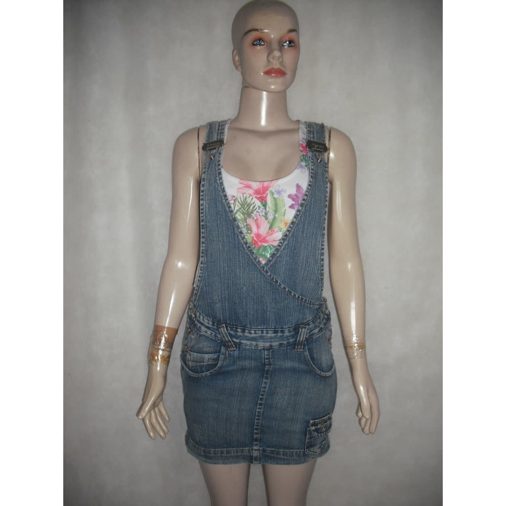 Jardineira Jeans Tam 18 Ou P Adulto Murano Algodão Usado Bom Estado