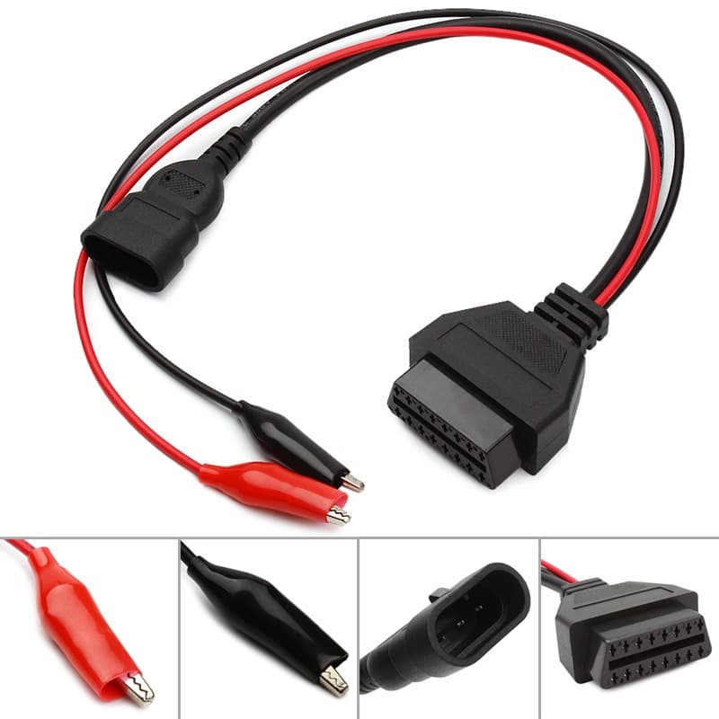Para fiat 3 Pinos Alfa Lancia A 16 OBDII OBD2 Obd-II Adaptador De Conector Cabo De Diagnóstico