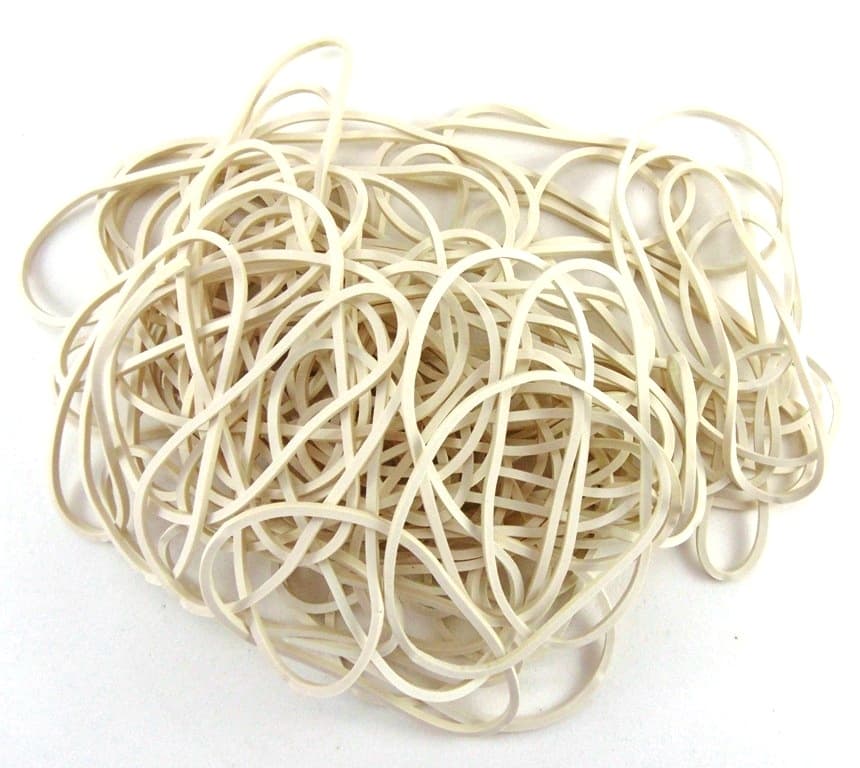 Liguinha Elástico Liga Pamonha Pacote 1kg - 1200 Und Branca