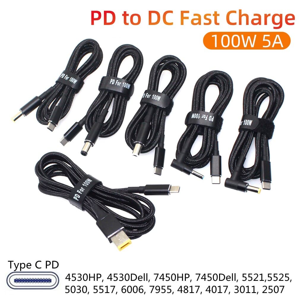 45W 65W 90W 100W USB Type C PD Cabo De Carregamento Plug Converter Para Laptop Adaptador De Alimentação Conector Laptops Universais
