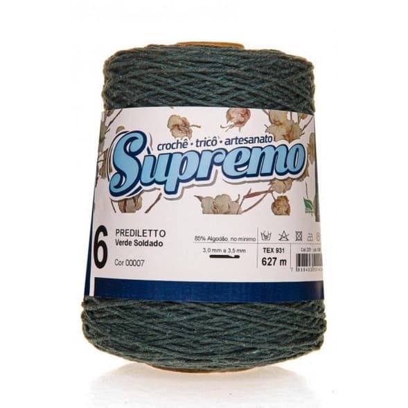 Barbante Supremo Prediletto Fio 6 Cor Verde Soldado - Unidade