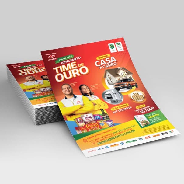 5000 Panfletos Folder Folhetos 10x14 80g Impressão Frente e Verso