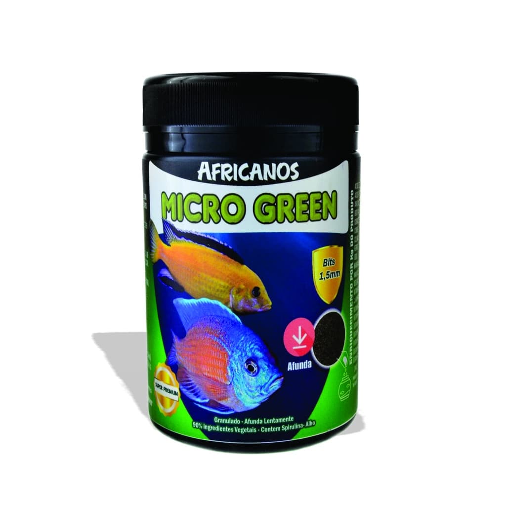 Ração Maramar Ciclídeos Africanos Micro Green 1,5mm - 454g - Para Peixes Ciclideos
