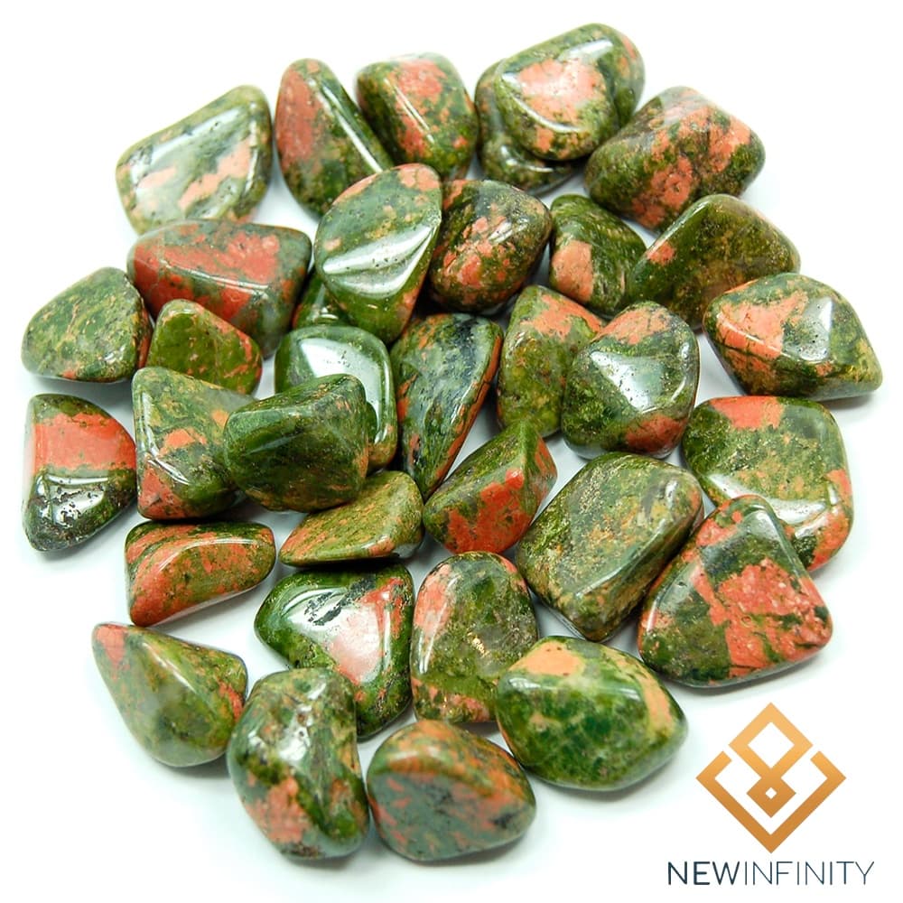 Cristal Rolado de Unakita Pedra Natural cura energética e visão espiritual