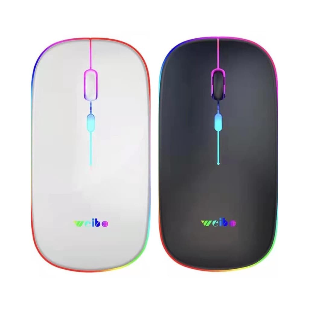 Mouse Sem Fio Optico Silencioso Ergonômico Recarregável Led RGB USB Wirelless 2.4ghz