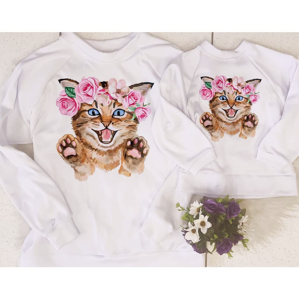 Blusa de Moletom Tal Mãe Tal Filha Estampada - OFF WHYTE