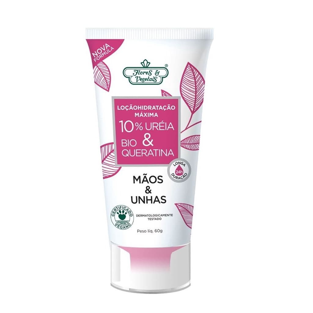 Loção De Hid. Máxima Uréia 10% Mãos e Unhas Flores E Vegetais 60g