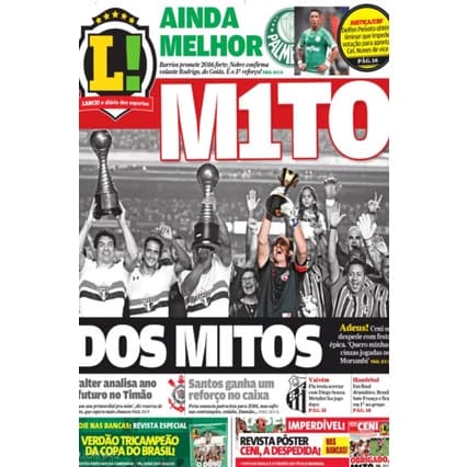 +m+ jornal lance mito dos mitos - jogo despedida Rogério Ceni em 2015 - Edição histórica