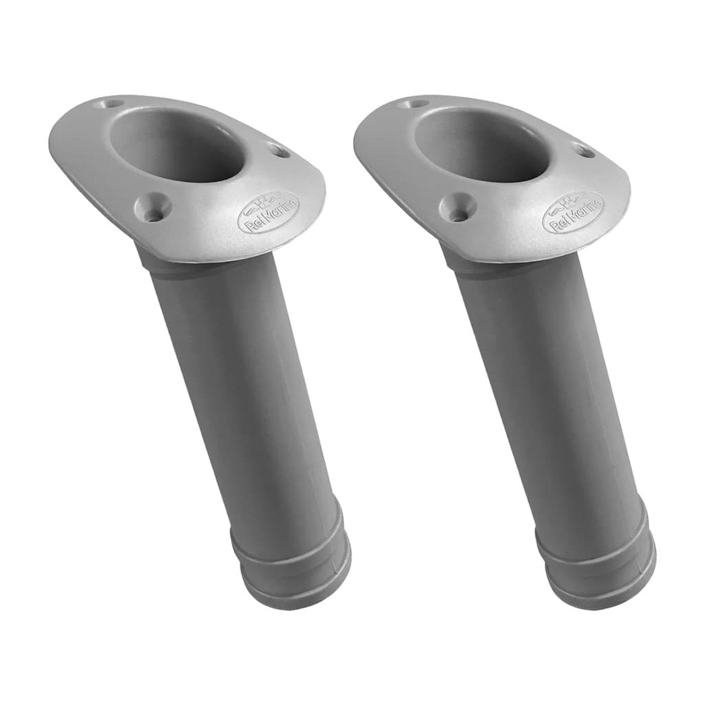 Kit 2 Porta Vara Caniço Inclinado em PP Cor Cinza Para Lancha