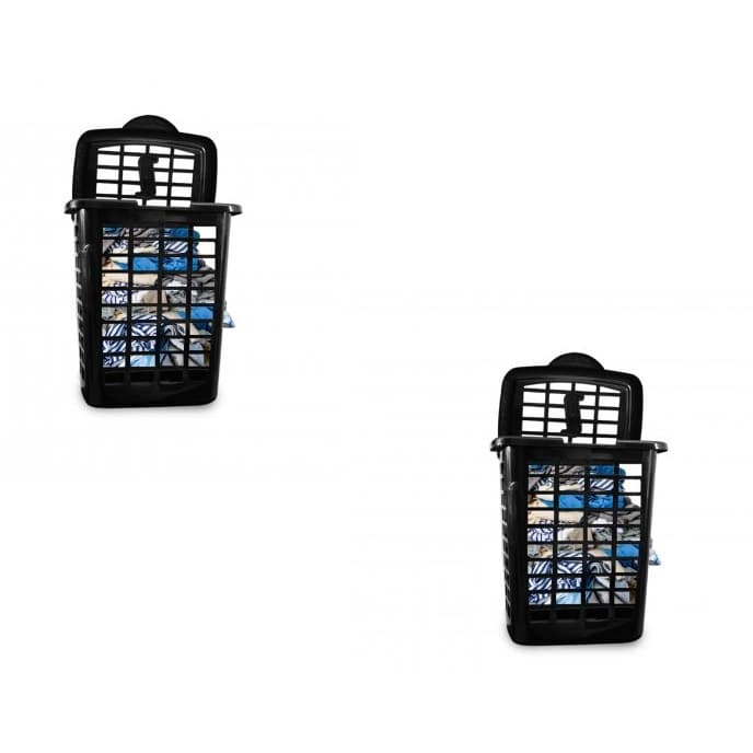 Kit 02 Cestos Telado com Tampa 28 Litros