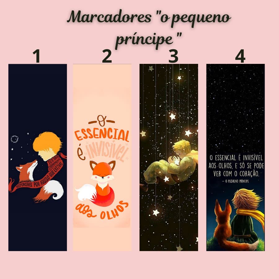 Marcador de página O pequeno príncipe - Plastificado (com ou sem tassel)