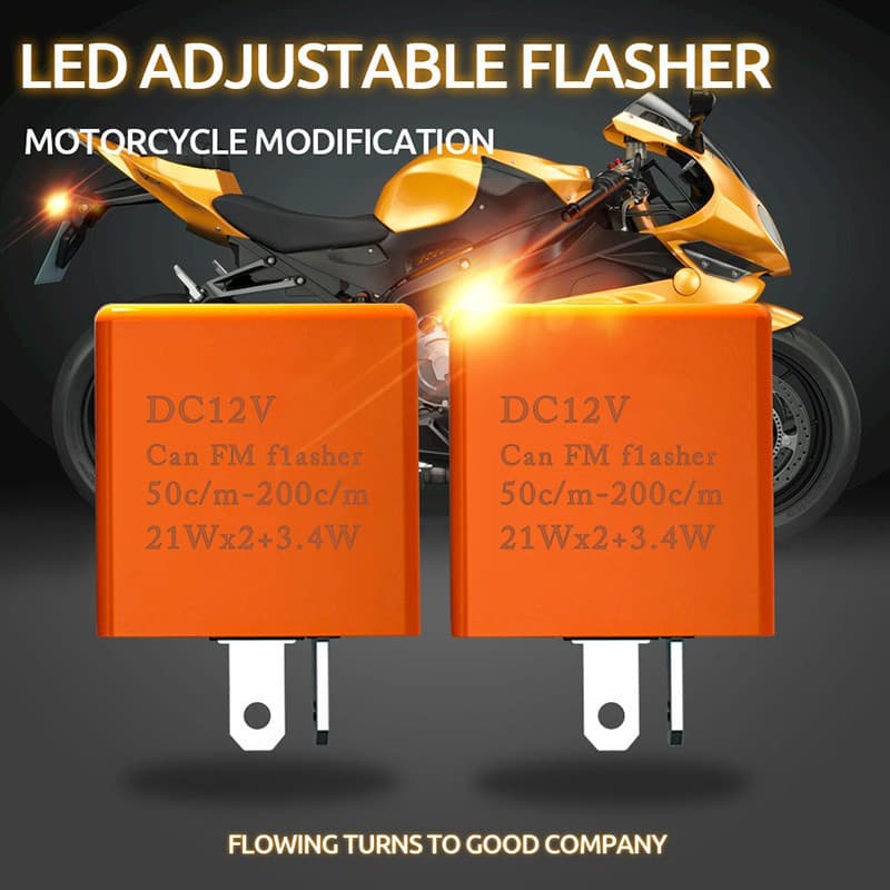 1pc 2 Pinos Velocidade Ajustável LED SMD Pisca Relé 12V Sinal De Volta Da Motocicleta Hiper Controle À Prova Dwaterproof
