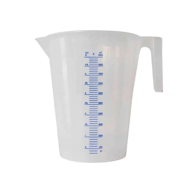Jarra Graduada 5 Litros Polipropileno Transparente