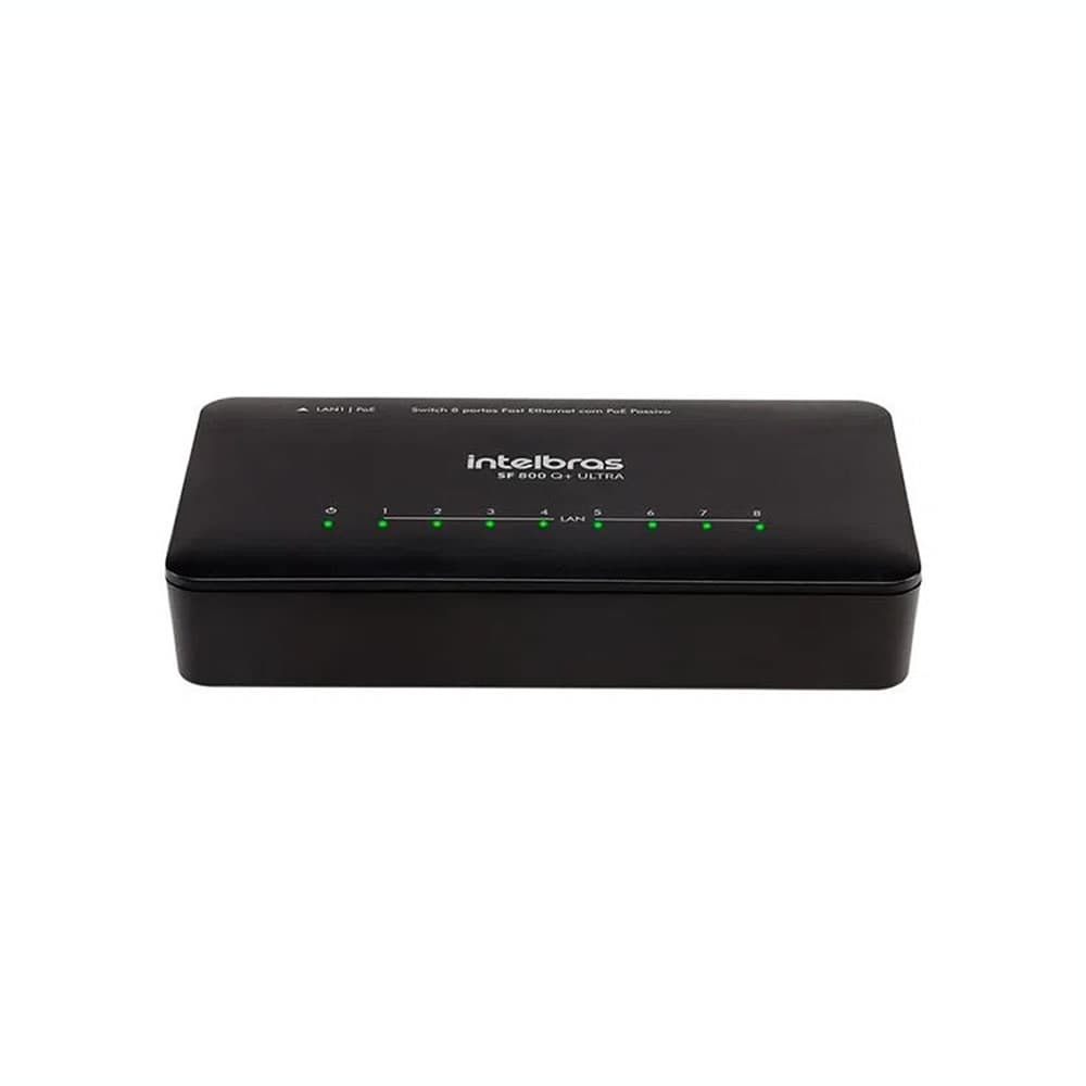 Switch 8P SF800 Q  Ultra Com Proteção Antisurto, 10/100Mbps - Intelbras