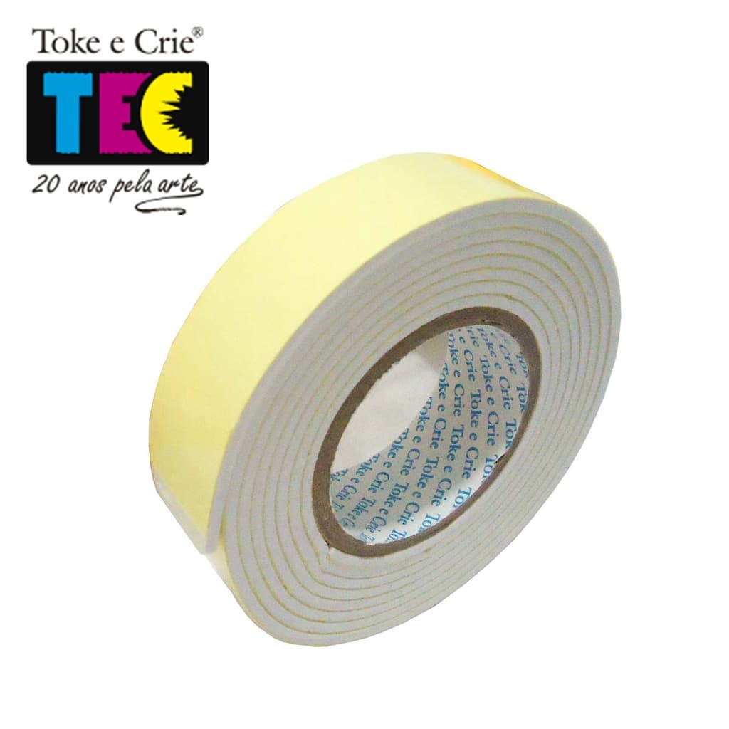 Fita Banana Dupla Face Espuma 19mm X 1,5m - Toke E Crie