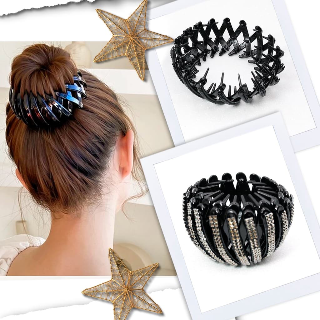 Moda Feminina Bun Clipe De Veludo Cabelo Rabo De Cavalo Fivela Grampo De Garra Ninho De Pássaro