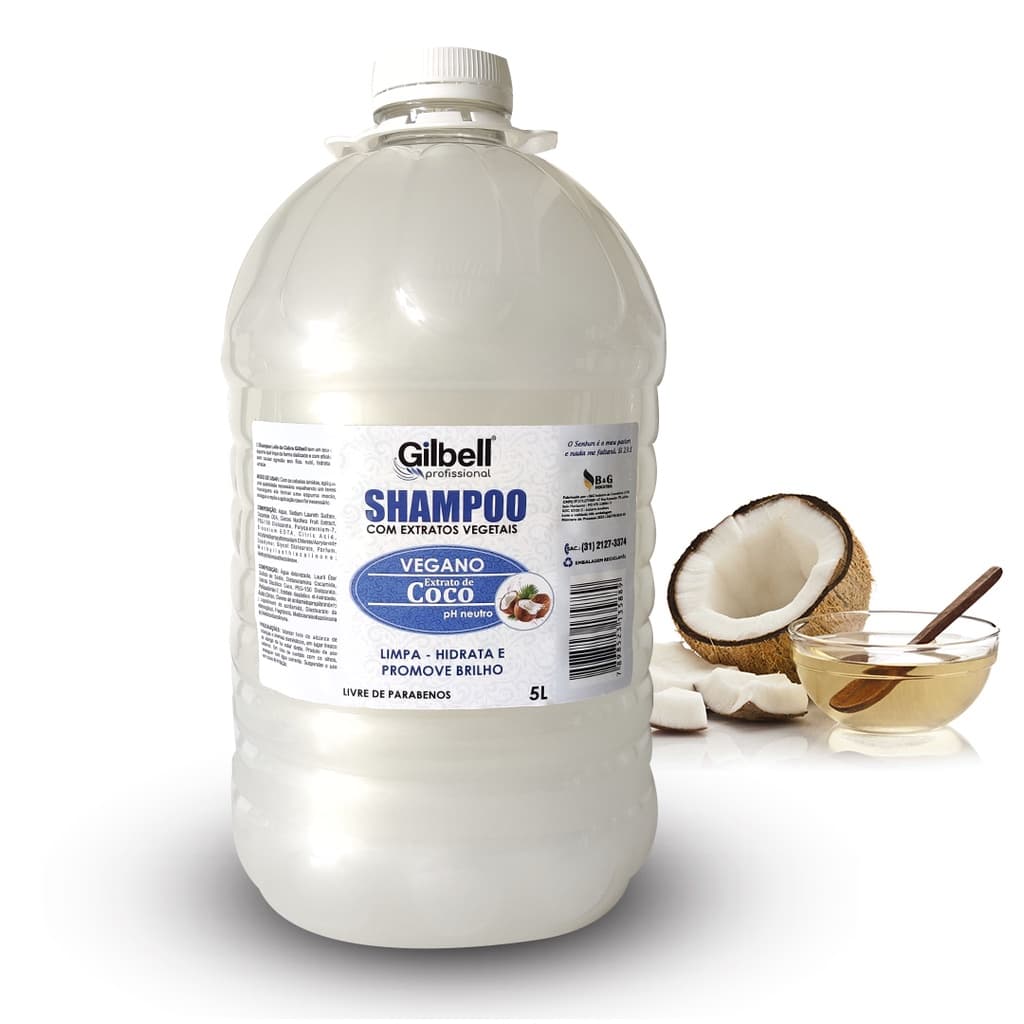 Shampoo 5 Litros Coco Perolado Sem Parabenos