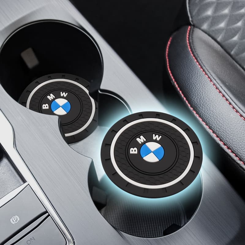 BMW slot Para Cartão De Copo De Água Do Carro mat Logotipo De silicone Decoração e46 e90 e60 f30 e39 e36 f20 e87 e92 e70 e91 e30 g30 Acessórios