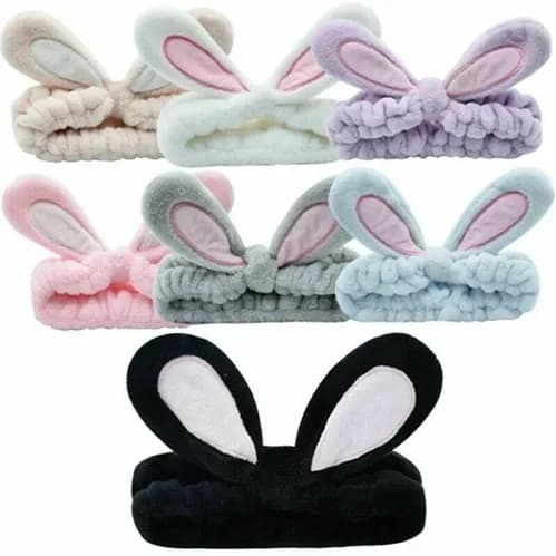 Faixa de Cabelo Orelha de coelho Skin care Para Maquiagem