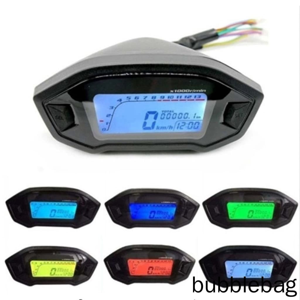 Odômetro Velocímetro Universal Digital LCD Colorido Para Motocicleta