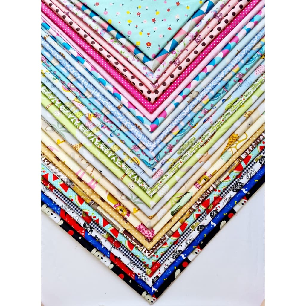 Kit Tecido Tricoline Estampado - 10 Cortes de 50X75 cm