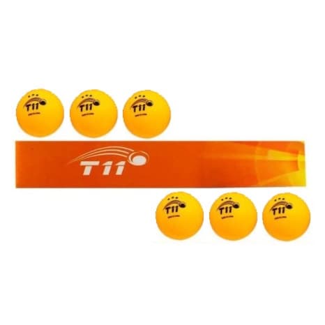 Bolinha de Ping Pong T11 3 Estrelas, Para Jogos de Tênis de Mesa com Alta Performance com 6 unidades