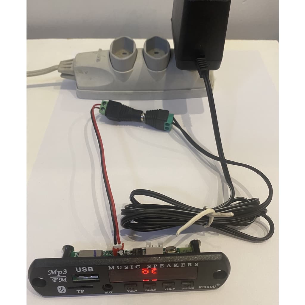 Placa Leitor de USB Mp3 Display Colorido / Bluetooth Rádio FM + Fonte 12 2A Tvx