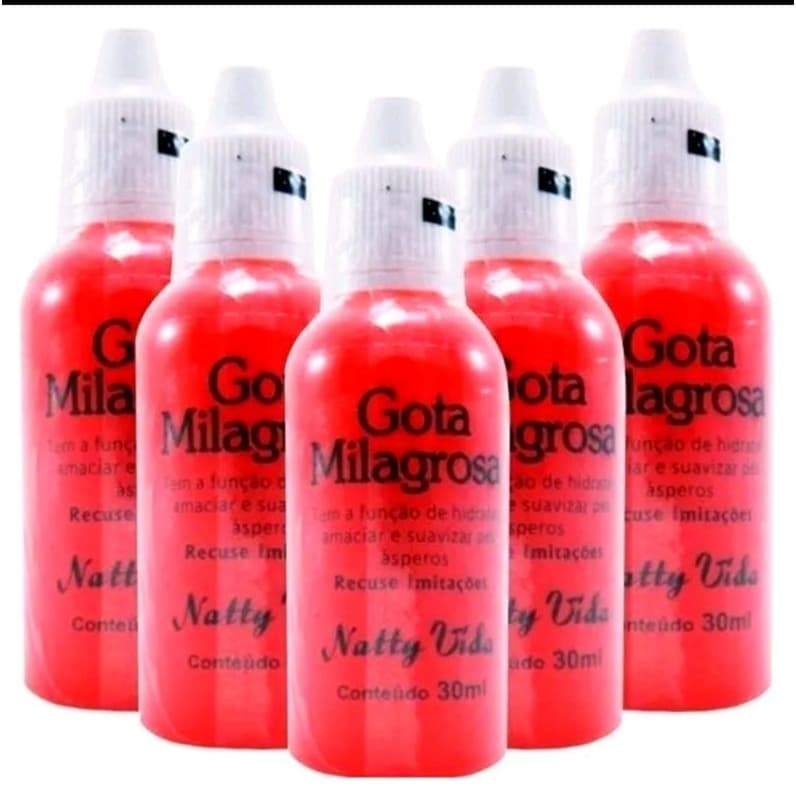 Kit com 5 Gota Milagrosa ORIGINAL da Natty Vita - envio imediato