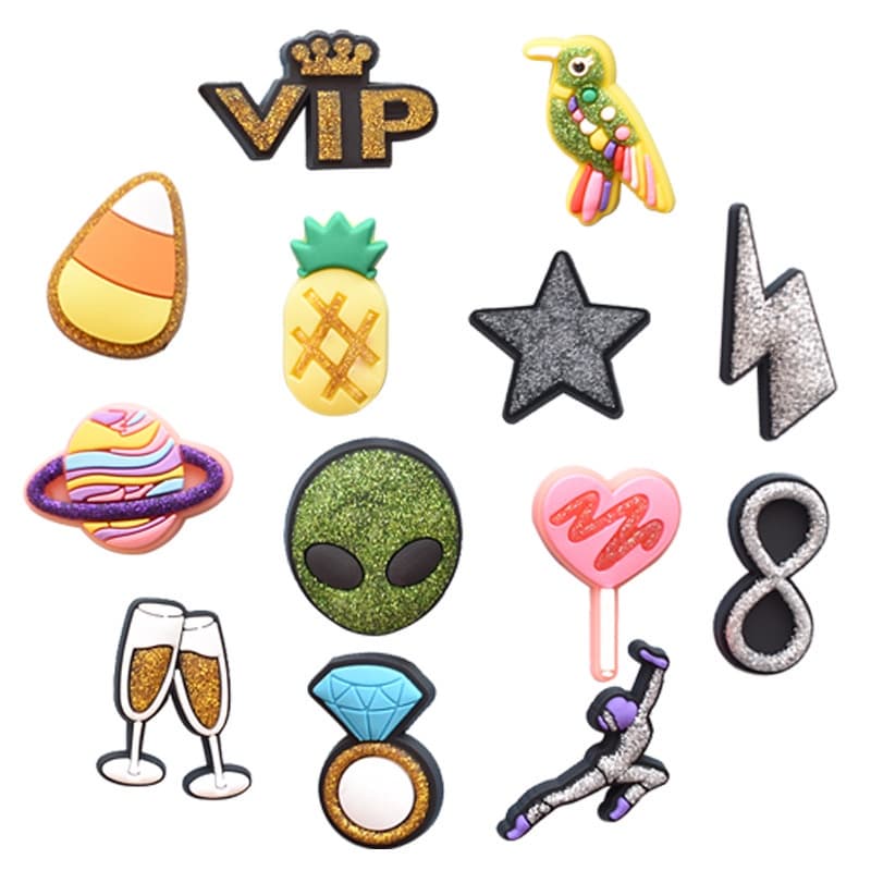 Encantos De Sapato Alfinetes Ouro E Prata Em Pó Botão Sapatos Charme