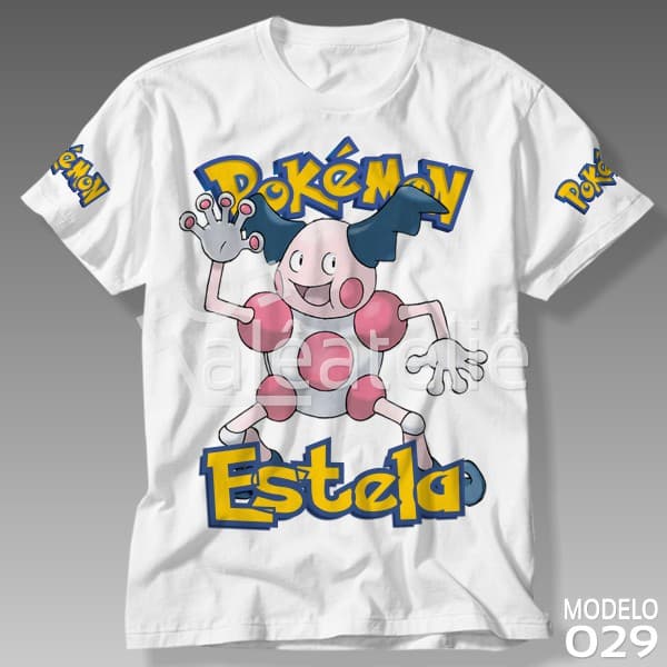 Camiseta Mr Mime Pokemon Go Pokebola Jogo Game Infantil Adulto Personalizada