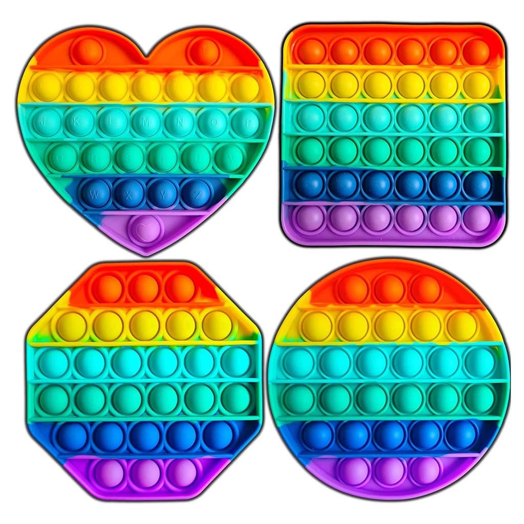 Push Pop Brinquedo Silicone Bolha E Sensory Fidget Alivia Estresse