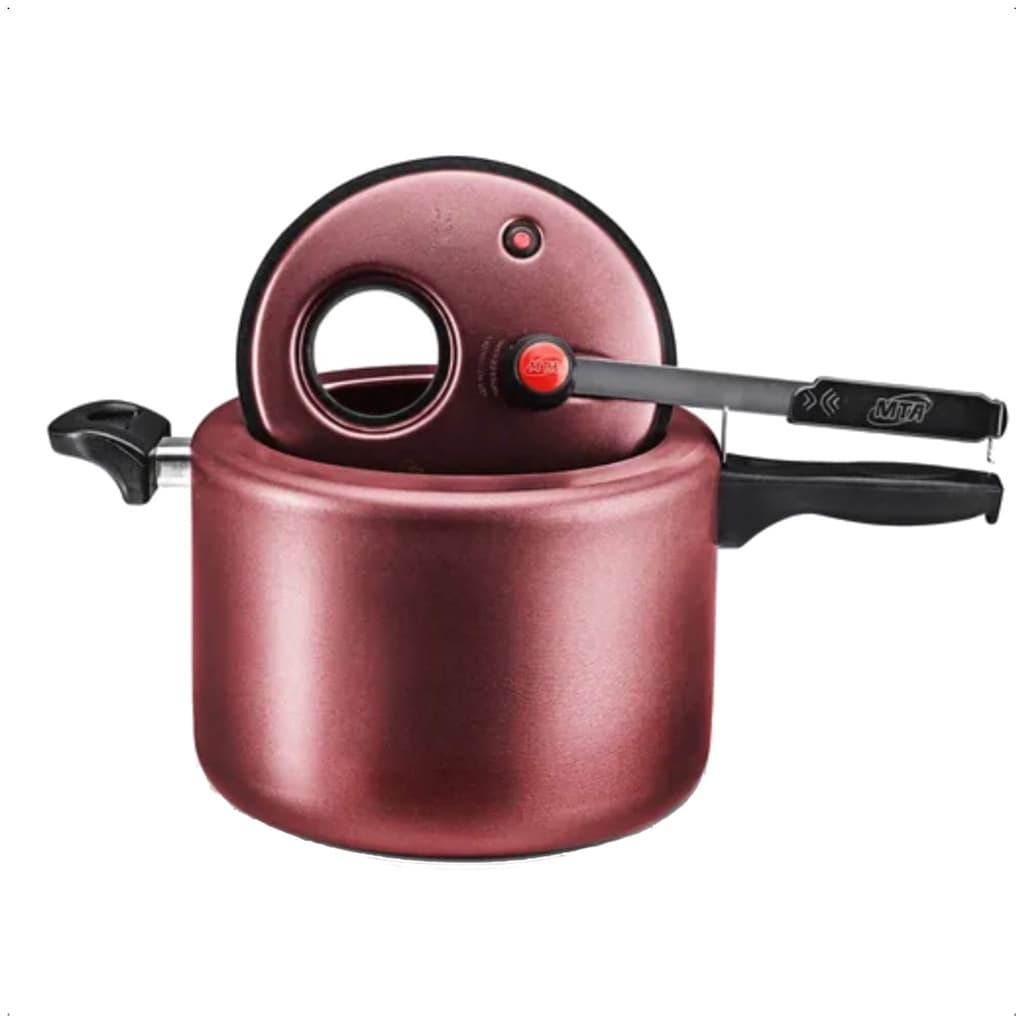 Panela De Pressão 4,5L Antiaderente Cereja Com Visor na Tampa MTA - 6023