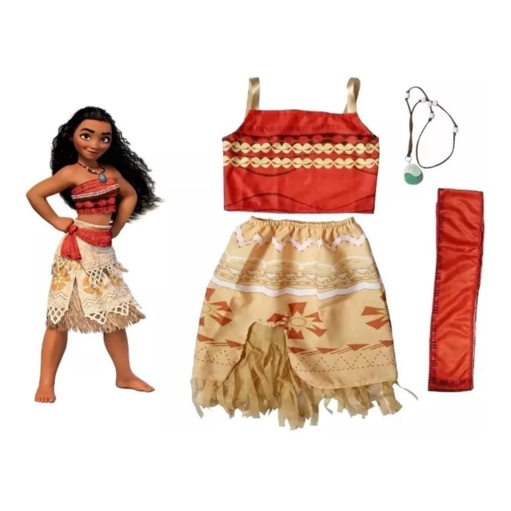 Fantasia Moana + Colar Promoção