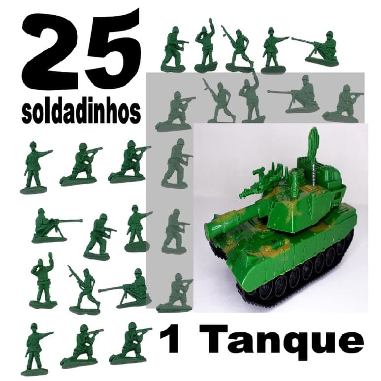Brinquedo Militar Soldadinhos Plástico Miniatura Tanque Blindado, Avião Caça, Viatura Policial