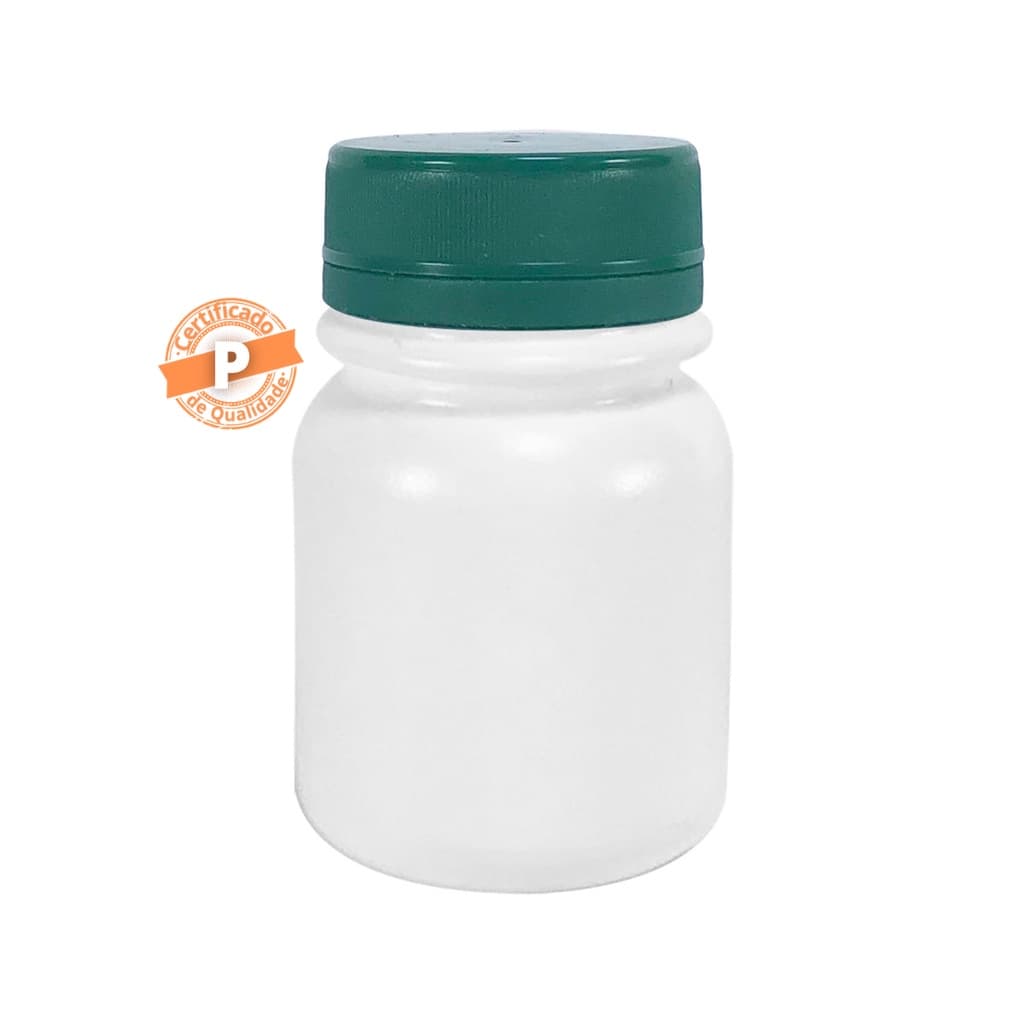 Pote Plástico Para Cápsulas 30ml C/ Tampa Lacre (50 Unidades)