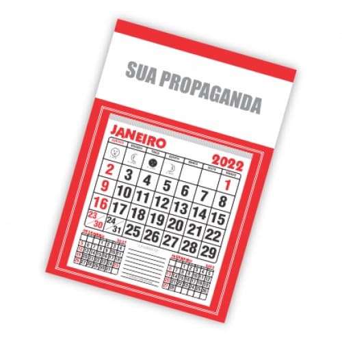 Folhinha Comerciais de Parede (Calendário) 2026 Personalizado