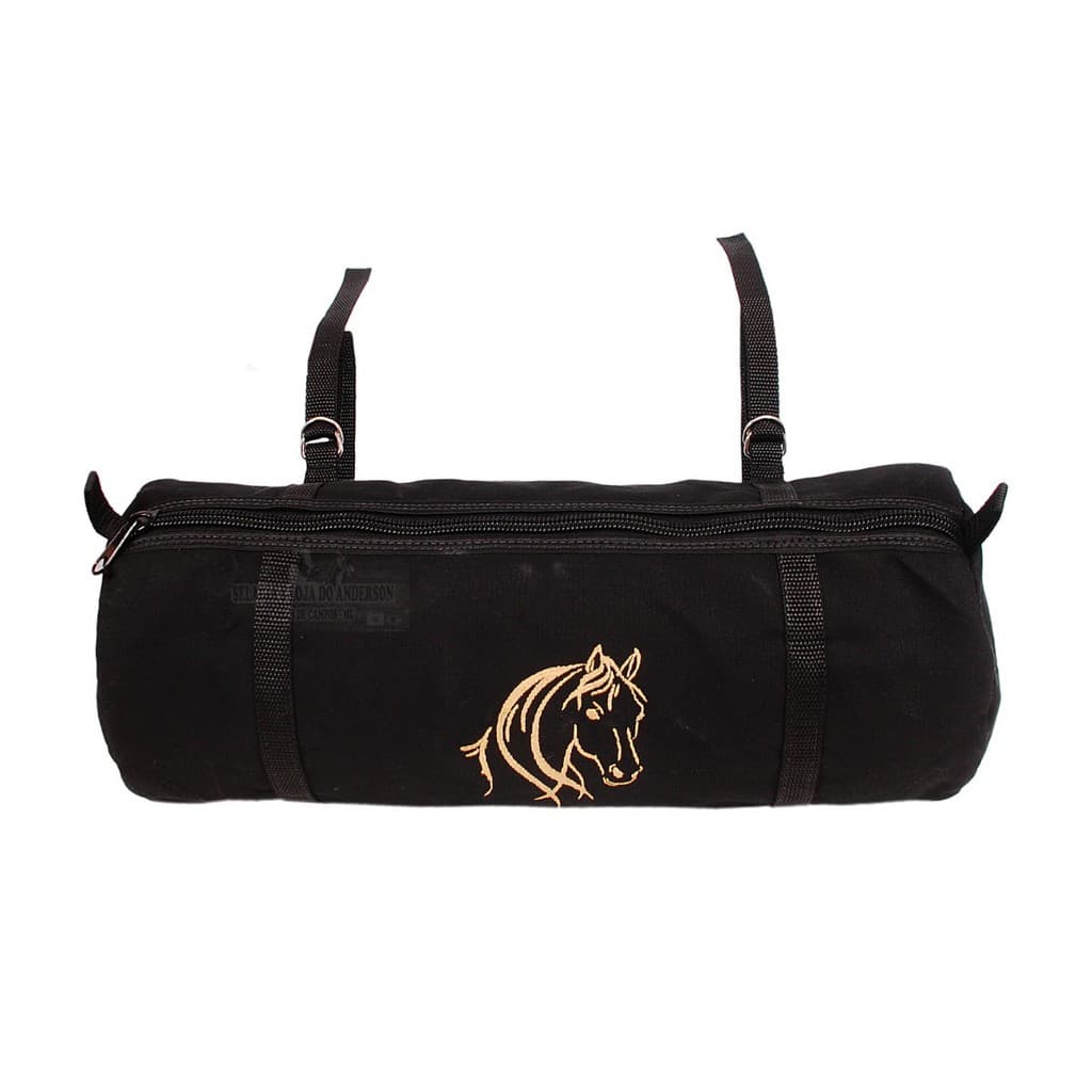 Garupera Lona Impermeável Bordada Na Cor Preta Frete Grátis.